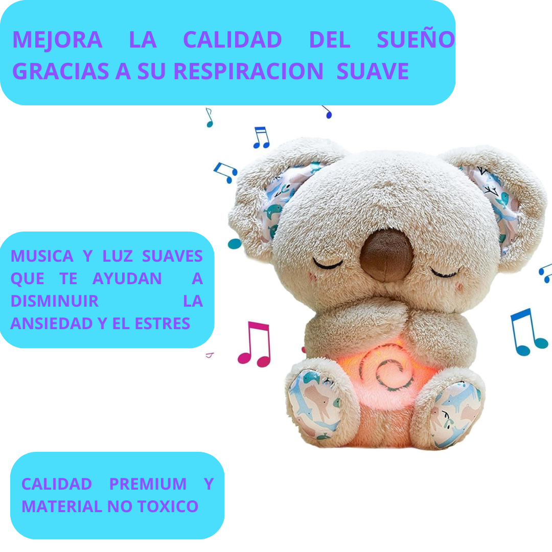 koala relajante con un suave sonido de respiración  que te ayuda a reducir la ansiedad y el estrés.